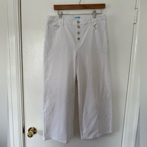 J. McLaughlin White Wide-Leg Denim Pant Size 12